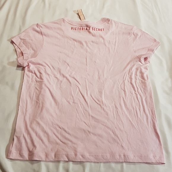 Victoria's Secret woman's size Small pink "LOVE" shirt sleeve shirt, New - Picture 4 of 5